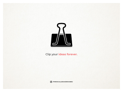 Clip Your Ideas - A Dose Of Inspiration branding concept designing graphics illustrator inspirational logo minimalism motivational simple is design typography
