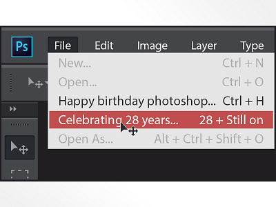 Belated Wishes to our beloved Photoshop - 28 Years and Still on brand guidelines branding concept designing graphics illustrator logo photoshop restaurant typography visual design