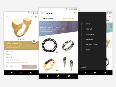 Kollectin Android app android jewellery material design