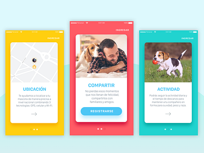 Screen test for a pet app