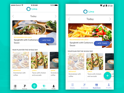 Lima App android app health ios nutrition recipes