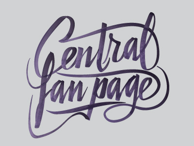 Central Fan Page calligraphy letters logo