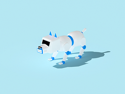 Xambot 3d animation c4d dog graphics model motion render robo