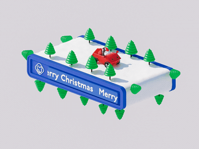 Merry Christmas Animation 3d animation c4d christmas logo marill media merry motion pokemon render xmas