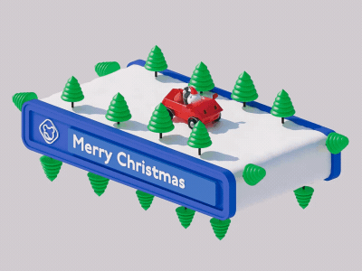Merry Christmas and Happy New Year 3d animation c4d christmas happy machine marill merry new pokemon render year