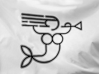 Rusalka bashev lineart logo rusalka