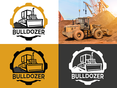 Logo for a special equipment rental company "Bulldozer"
