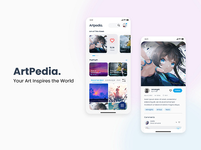 ArtPedia. app design ui ux