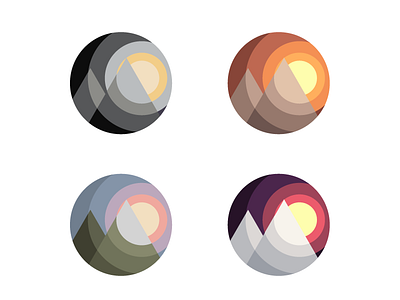 mountain color theories color illustration mountain shape shapes