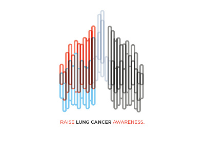 Lung Cancer Awareness awareness flat graphic graphic design grey illustration