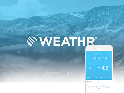 WEATHR App Concept Design app app design blue clean flat interface ui user user experience user interface ux weather