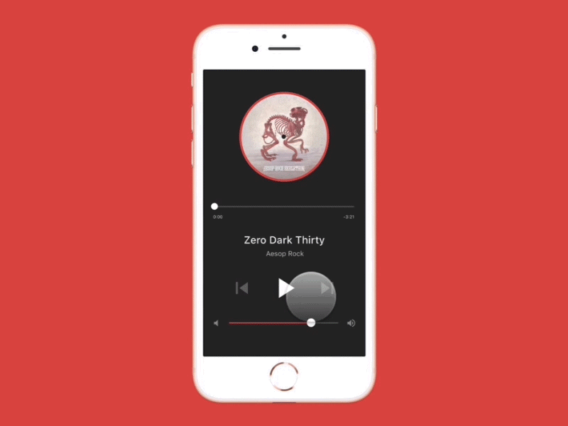 Music Player Prototype animation app design framer mobile music player prototype redesign ui