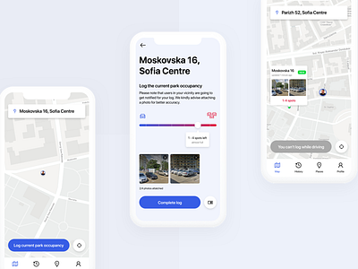 Car Parking App app application application design car app design flat interface mobile mobile ui mobile ui design motion parking app ui user interface ux web