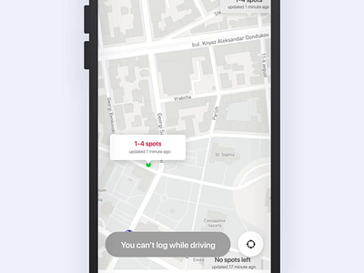 Car Parking App - Approaching Logged Parking Sport animation app car car app design interface mobile motion parking parking app prototype slider typography ui user interface ux