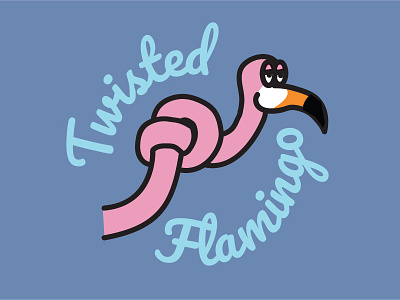 Twisted Flamingo design flamingo illustration graphic design jack powell