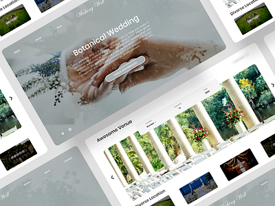 BOTANICAL WEDDING botanical design green home page landing page locations popular presentation ui ux venue wedding