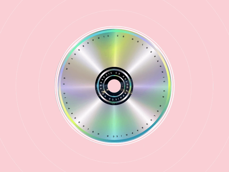 CD - HOLOGRAPHIC animation cd color compact disc design disc hologram holographic mobile mobile design mobile ui mobile ux pink presentation prototyping ui ux