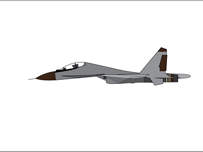 sukhoi 30 Side_View aircraft fighter jet illustration illustrator sukhoi