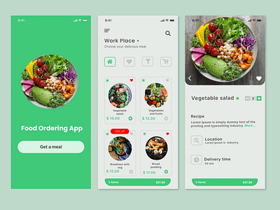 Food Ordering App branding design figma food mobileapp ui