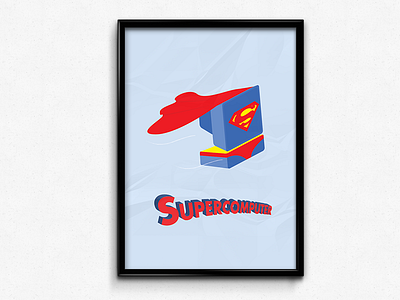 Supercomputer visual pun fly super computer superman visual pun