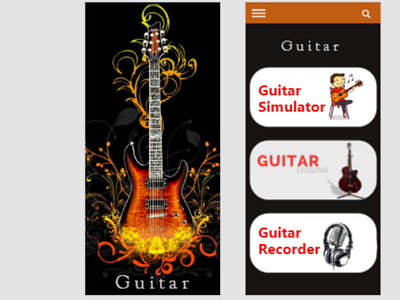 Guitar App animation branding design graphic design guitar guitar app illustration logo motion graphics music music app ui uiux ux vector
