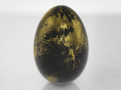 Black/Golden Egg 3d cgi easter egg golden material metal paint pbr texture