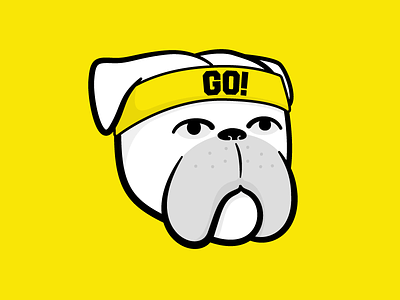 GTG Mascot branding bulldog competition dog headband logo mascot team