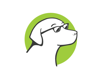 The New Choppy black lab chop choppy dawg distinguished dog glasses logo personification pooch rebrand thick rim