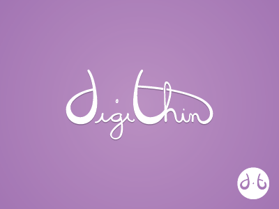DigiThin Logo abdomen curvy digital dt logo negative negative space script slim space text thin weight loss