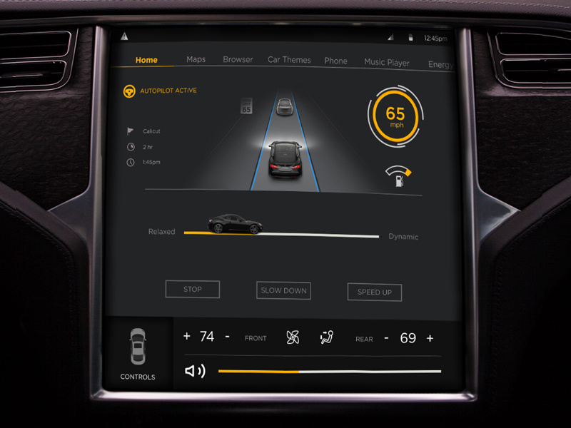 Autopilot Dashboard tesla exploration interfaces controls futuristic ui autopilot dashboard smart car