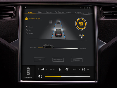 Autopilot Dashboard autopilot controls dashboard exploration futuristic interfaces smart car tesla ui