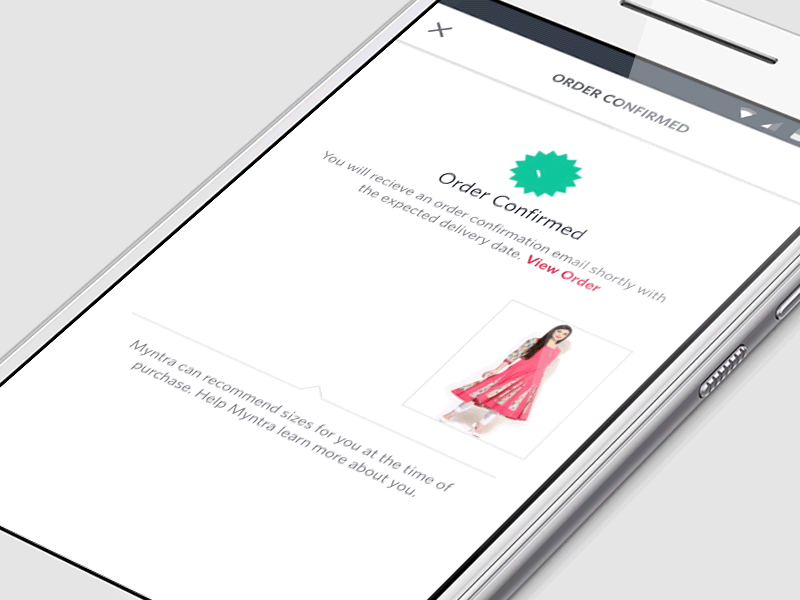 Order Confirmation by VYSAK A S for Myntra on Dribbble