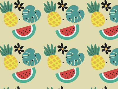 Summer pattern beginner illustration pattern