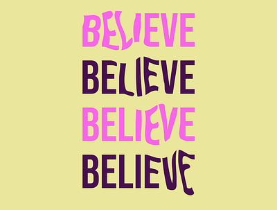 You can believe in yourself banner believe pink poster text type words yellow
