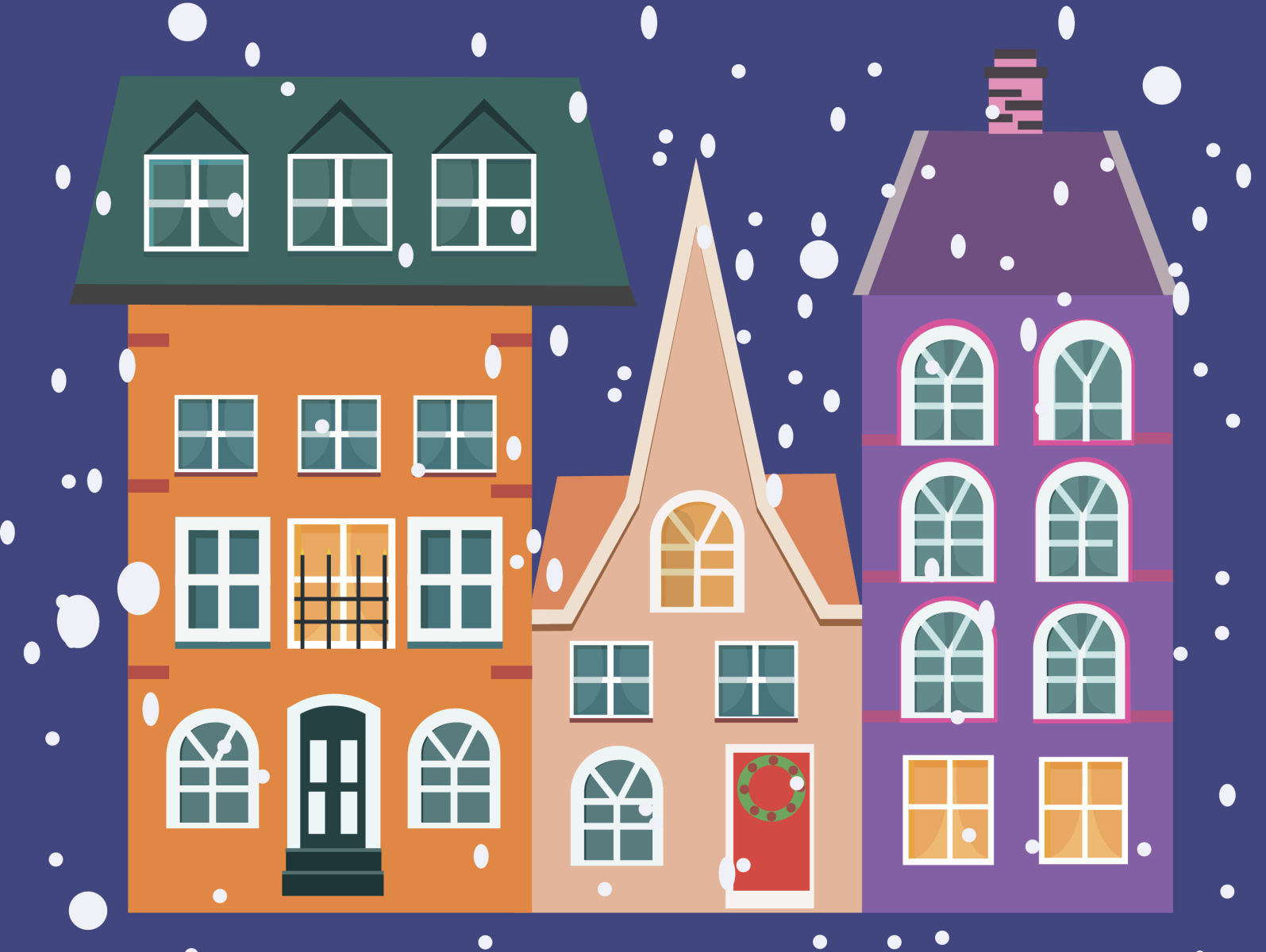 Norway houses by Ann on Dribbble