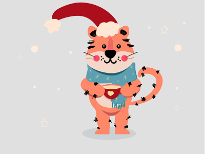 NEW YEAR TIGER 2022 design illustration minimal portrait illustration tiger