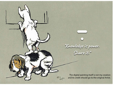 "Knowledge is Power, Share it" graphic design illustration photoshop uiux