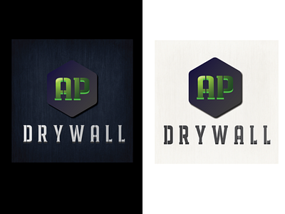 AP Drywall Logo design illustration logo typography vector