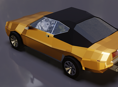 Low poly 3D Car 3d blender design