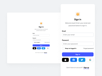 Midday kit - Sign in page branding clean create account design design system log in log in screen login sign in sign in form sign in page sign up signup ui ux web website