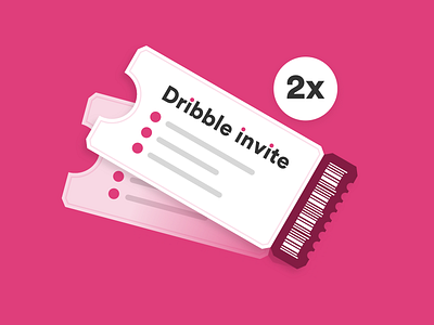Two Dribbble invites giveaway 2 times 2x clean dribbble dribbble invitation dribbble invite giveaway illustration invite visual