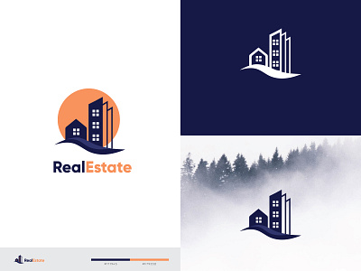 Real Estate Company Logo branding dark mode holding company logo real estate