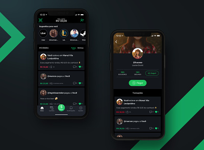 PicPay Dark Mode app feed interface ios payment picpay social ui ux wallet