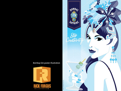 Bombay Gin poster branding design illustration poster