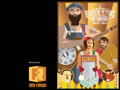 Reverend Peyton branding design illustration music poster