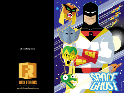 Space Ghost poster comicbook design illustr illustration poster superhero