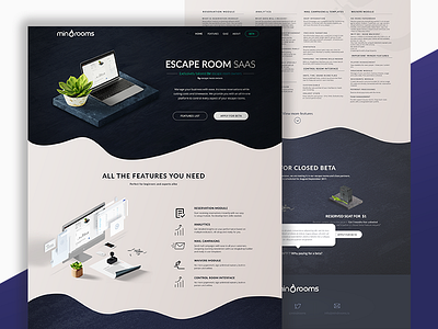 mindrooms.io Beta Design beta landing page mindrooms