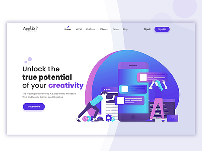 Landing Page Daily Ui 003 daily challange daily ui 003 flat design landing page uidesign