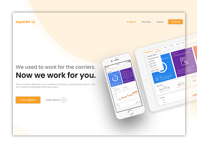 Landing Page concept business landing page orange