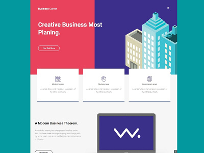 Business planing landing page